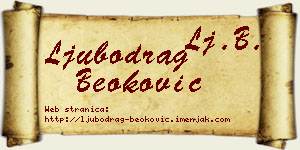 Ljubodrag Beoković vizit kartica